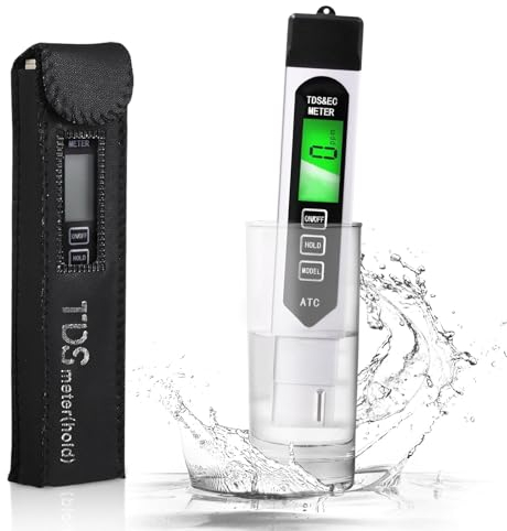 Wassertester,3 in 1 LCD Digital Wasserhärte Tester Mit Hintergrundbeleuchtung, TDS Messgerät/TDS EC WasserTester Für Teich,Trinkwasser, Aquarium, Schwimmbad, Pool