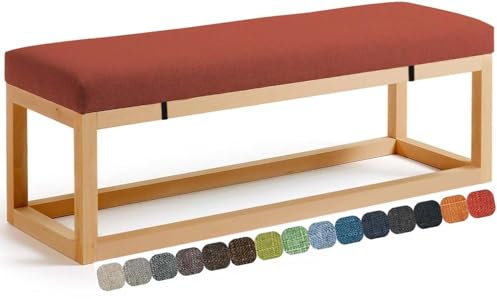 UWOBTN Cojín para Banco Zapatero, Cojines para Banco Interior Exterior Jardín,Cojín para Asiento de Columpio, Lavable, Antideslizante, para Patio, Cocina, Comedor, Terrazas(P,90x30x3cm)