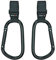 Babies1st Oversize Kinderwagen Haken mit Anti-Rutsch klettverschluss, 14 cm, Kinderwagenhaken für Wickeltasche, Wickelrucksack, Laufrad, Rollstuhl, Kinderwagenkarabiner Premium Black Edition 2er Set