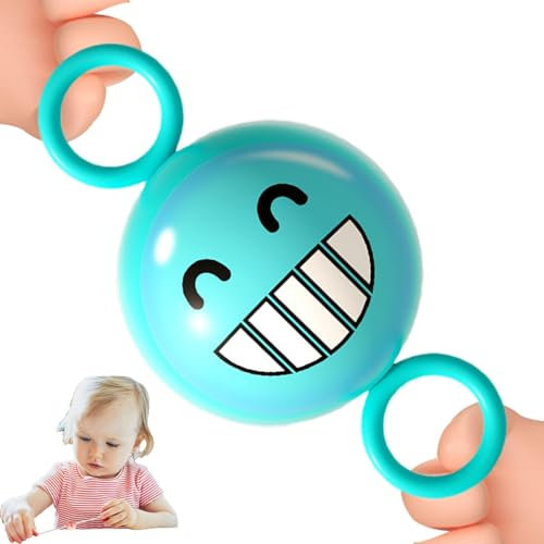 Ball an einer Schnur,Ball mit befestigter Schnur für Kinder | Leuchtbälle für Handübungen,Schwungrad-Spin-Fidget-Spielzeug, flexibler blinkender Gyro-Ball, lustiger Seil-Schwungrad-Spinner für Kinder,