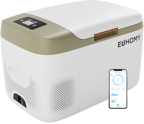 EUHOMY Réfrigérateur de voiture 12 V, 23 litres, réfrigérateur portable pour voiture, camping-car, camping, voyage, pêche, utilisation en extérieur