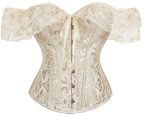 SYDUZAX Corset Underbust Femme Bustier Sexy Top Gothique Dentelle Floral Lingerie Grande Taille Corset Bustier Femme Vintage Corset Robe Corset Femme Costume Halloween Bustiers et Corsets Femme