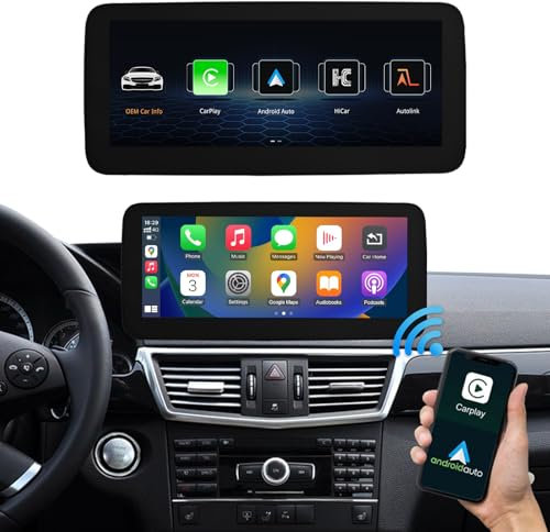 Road Top 12,3 Zoll Touchscreen Drahtlos CarPlay Android Auto für Mercedes Benz E Klasse W212 2009-2012 Mit NTG4.0, Stereo Multimedia Radio Empfänger