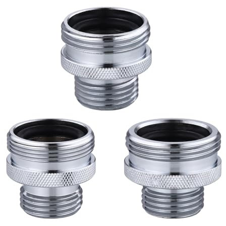 LUOFANT Ball Head Shower Arm Adapter Converts Old Head to 1/2 Standard Shower Head Thread, 14UN 16UN for Most Older Ball Head Shower Arms (3 Models)