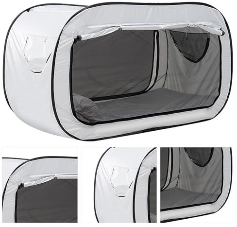 Bettzelt Verdunkelungsdesign Faltbares Himmelbett Erwachsene Weiß Schlafzelt Wohnzimmerbetten Zelt Bett privat Raumdecke Betttuch Set