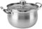 Olla de Acero Inoxidable, Olla de Sopa a Prueba de Derrames con Tapa de Vidrio, Doble Asa, Olla Multiusos con un Diámetro de 24 Cm para Hacer Sopa, Cocinar