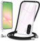 Vauki handyband für Samsung Galaxy A56 Hülle mit Band, Handyhülle Silikon Transparent zum Umhängen Stoßfest mit Kordel Necklace Schnur TPU Bumper Durchsichtig Case Samsung A56, Schwarz