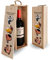 Caja de Vino de Madera Personalizada con Nombre. Set de Vino Personalizado para Padres. Regalos Originales Día del Padre. Detalles para Hombres. (Caja Sola, Papá Fotos)