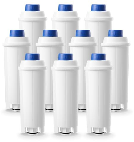 Molifal Filtre à eau de rechange pour machines à café Delonghi DLSC002, compatible avec Delonghi Dinamica, Magnifica S, Eletta Explorer, ETAM Autentica EPAM et ECAM Series (10)