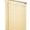 PVC woodgrain effect windows shutters for privacy home offices Blinds - Strong Trimmable Easy fit child safe window curtains - Natural colour - Width 110cm x Drop 213cm