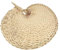 CAXUSD 1Pc Handwoven Natural Fan Summer Cooling Straw Fan for Indoor Outdoor Use Lightweight Decorative Handheld Yellow for Parties Beach