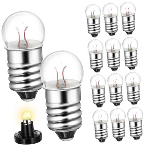 Didiseaon 50pcs Small Light Bulbs for Electrical Experiments Miniature Laboratory Flashlight Bulbs for Science DIY Projects and School Physics Tools