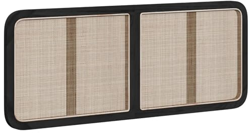 Tomostar Kopfteil zum Aufhängen, Schlafzimmermöbel, Schwarz, 140 x 55 x 3 cm, Rattan