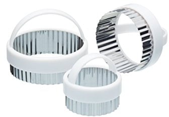 KitchenCraft 3er Set Ausstechform Ausstecher Ausstecher Ausstecher Ausstecher Ausstecher Ausstecher Plätzchenform Plätzchenform mit Kunststoffgriffen Edelstahl, Silber