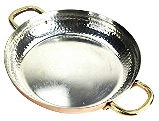 Copper Garden Kupferpfanne 24 cm mit Griffen I Mit Zinn beschichtete Pfanne aus Kupfer zur idealen Wärmeleitung/-verteilung I Bratpfanne spülmaschinenfest & robust I 100% lebensmittelecht