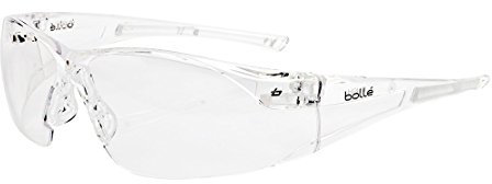 Bollé Safety 253-RH-40070 Rush Safety Eyewear with Rimless Frame and Clear Anti-Fog/Anti-Scratch Lens
