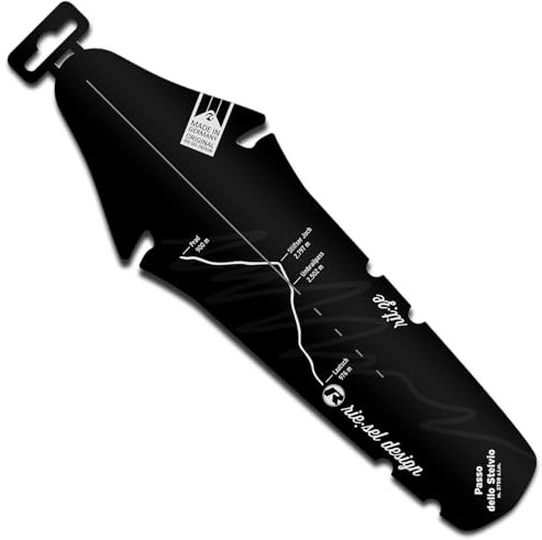 Riesel Design - rit:ze - 2 x Mudguard für den Sattel/Rennrad Schutzblech hinten - einfach installierbares Fahrrad Schutzblech/Hinterrad Steckschutzblech für Jede Radgröße (Passo dello Stelvio)