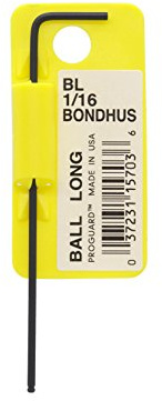 Bondhus 1/16' Ball End L-Wrench Tagged & Barcoded