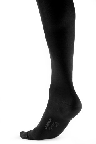 Lindner socks Silversoft Knielang Diabetikerstrumpf, 35-37, schwarz