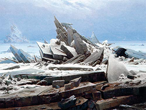1art1 Caspar David Friedrich Poster Das Eismeer, 1823 Kunstdruck Bild 80x60 cm
