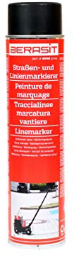 BERASIT Markierungsspray Bodenmarkierung, professioneller Straßen- und Linienmarkierer, wetterbeständig, schnell trocknend, 600 ml, Versandeinheit=1 Dose (schwarz)