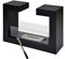 XONE BIO-ETHANOL FIREPLACE GROUND NATHAN - BLACK - Modern Design with Tempered Glass | Bio-ethanol Burner | Bioethanol Fireplace white - Power 1.84kw/h - Dimension: 78(W) x25(D) x58(H)