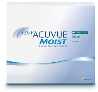 ACUVUE MOIST 1-DAY Multifocal Tageskontaktlinsen spenden Feuchtigkeit – Tageskontaktlinsen mit 0.5 dpt und BC 8.4 – UV Schutz & Komfortables Tragegefühl – 90 Linsen