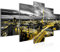 Runa Art - Bilder Berlin Skyline 200 x 100 cm 5 Teilig XXL Wanddekoration Design Schwarz Gelb 004351a