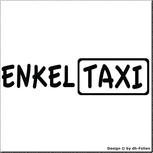 cartattoo4you® AK-00403 | Enkel Taxi | K-Serie | Autoaufkleber Aufkleber Car Sticker Heckscheibe Oma Opa Spruch Tuning | Farbe schwarz | in 24 Farben erhältlich, glänzend 20 x 5 cm Waschstrassenfest