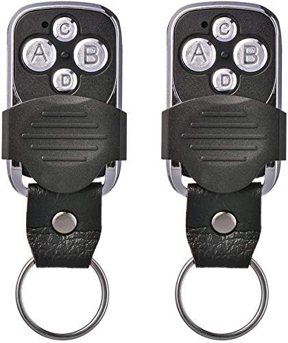 2 pcs Universel Porte De Garage Clonage Clé Fob Télécommande 433 MHz Cloner pour Porte De Garage Porte Électrique Garage Porte Blindters Volets Roulants Obturateur
