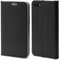 Moozy Custodia a Libro per iPhone SE 2020, iPhone 7, iPhone 8, Carbonio Nera – Protezione dei Bordi Metallici Flip Cover con Appoggio e Porta Carte