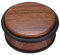 IGNPION Stainless Steel Door Stop Heavy Duty Metal Floor Door Stopper Bumper with Rubber Buffer Ring(Dia 9cm X 4.3cm)- No Fixing Design (Wood Grain)