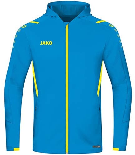 JAKO Herren Kapuzenjacke Challenge, Jako-Blau/Neongelb, XXL