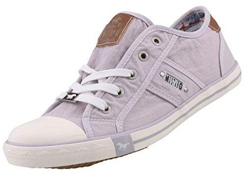 MUSTANG Damen Canvas Sneaker Lila (Flieder), Schuhgröße:EUR 45