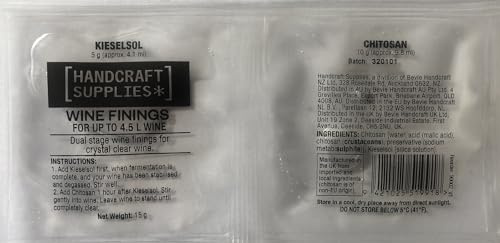 2 Part Wine & Beer Finings Treats 4.5 litres 1 Gallon Clearing Clear Homebrew Home Made - Handcraft Supplies