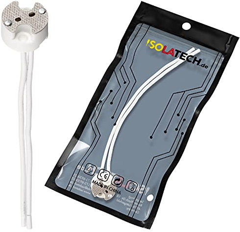 ISOLATECH 1Stk Universal Keramikfassung für MR16 und GU5.3 Sockel LED Energiesparlampen (max.250V/2A) Leuchtmittel Home Beleuchtung Installation Einbau Decke Küche Badezimmer hitzebeständig