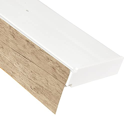 Bestlivings 2-Läufige Vorhangschiene mit Innenlauf aus Kunststoff in 240cm, Kunststoff Blende Sonoma Optik, Gardinenschiene