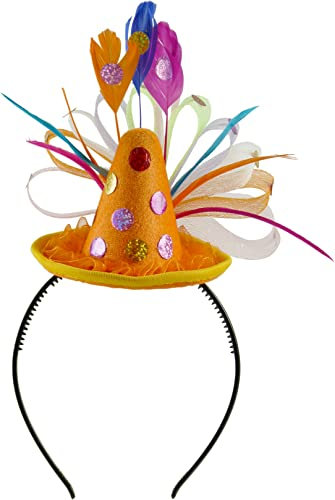 Bock op Kölle Haarreif. Minihut. Punkte Karneval, Fashion Haarreif Party Hütchen Clown Karneval Fasching Kostüm (Orange)