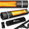 TRESKO Calefactor por Infrarrojos de Pared | 2000W + Control Remoto | Estufa Radiante con 3 Temperaturas | Radiador Eléctrico para Exterior e Interior | Calentador de Cuarzo (Negro)