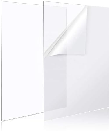 DNQ 1mm Clear Acrylic Sheet Plastic Panel - Cut to Any Size - Lightweight & Transparent Sheet - Laser Plastic Extrude - Strong & Durable Plastic Panel - Safer Than Glass (200mm x 300mm)