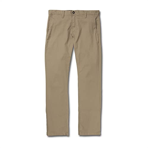 Volcom Herren Frickin Stretch-Chinohose mit Moderner Passform Hose, Khaki 1, 34W / 32L
