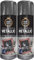 Q&H Metallic Gunmetal Grey Spray Paint for Cars - Aerosol Paints Apply On Furniture, Plastic, Metal, Wood, Decorative Items - Interior & Exterior Quick Drying Brilliant Gloss Finish Home 400ml (2)