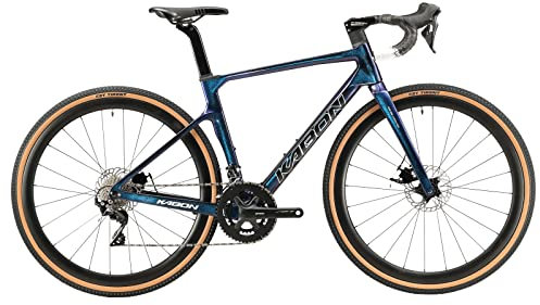KABON Carbon Gravel Rennrad, T800 Carbon Fiber Rahmen 700C Rennrad mit 18 Gang, Integriertem Carbonlenker, Scheibenbremsen Carbonrad für Unisex
