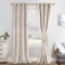 JIUZHEN Verdunklungsvorhang aus Samt, 2er Set Beige Samt Vorhang weiche blickdichte Gardinen Grün Samtvorhang mit Ösen Vorhänge Samt für Deko Schlafzimmer Wohnzimmer, 140x280cm (BxH),Beige