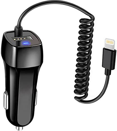 Unbreakable Car Charger for Iphone - Rapid Charging, Compact & Durable - Car Charger Compatible with iPhone 14, 13, 12, 11 Pro, Pro Max and iPhone 5, 6S, 7, 7+, 8, 8+, X, XS, XR