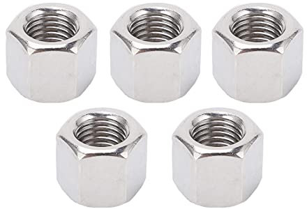 Packung Mit 5 Metrischen Sechskant-Überwurfmuttern M16 X 2, L21mm Metrische Sechskant-Kupplungsmuttern, Verbindungsmuttern aus Edelstahl, Kupplungsmuttern für Gewindestangen