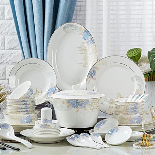 LUCEAE Set Di Stoviglie in Porcellana , Set Di Stoviglie in Ceramica Piatti per la Casa Semplice Tavolo da Tavolo da Tavolo da Tavolo Giornaliero Set Di Stoviglie