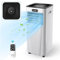 COSTWAY Mobile Klimaanlage mit Abluftschlauch 9000 BTU, 2,6KW, Kühlen 16-32℃ & Ventilieren 2 Geschwindigkeiten & Entfeuchten 24L/Tag, Schlafmodus, für Räume bis zu 90m³(30 m²)