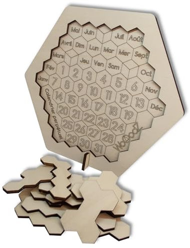 Puzzle Casse-tête Calendrier Perpétuel en Bois fabriqué en France
