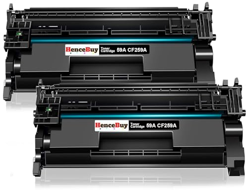 HenceBuy Mit Chip 59A CF259A Toner Schwarz für HP 59X CF259X Tonerkartusche Kompatibel für Laserjet Pro M404dn M404dw M404 MFP M428dw M428fdw M428fdn M428 Enterprise M406dn M406 M430 (2 Schwarz)